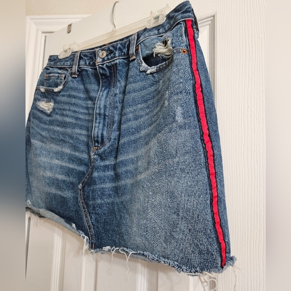 Abercrombie A-line Jean Skirt - Picture 2 of 8